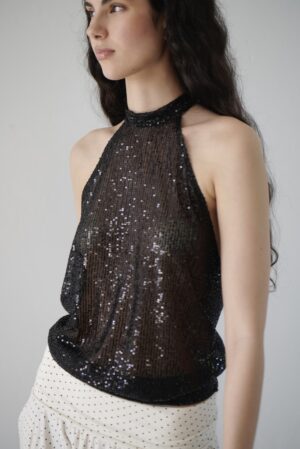 Top Halter Negro