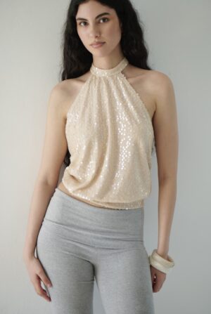 Top Halter Beige